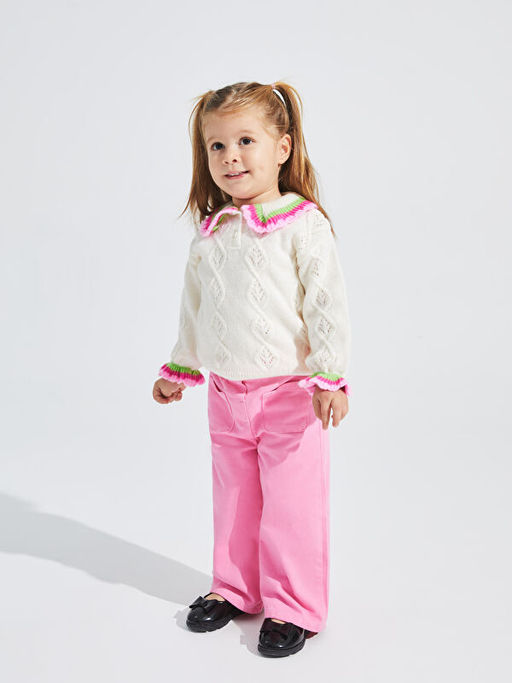 Bebe Yaka Uzun Kollu K?z Bebek Triko Kazak - Waikiki фото 3