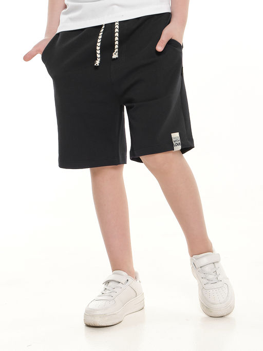 Шорты свободного кроя для мальчиков подростков 22-7638 черный - Mini maxi фото 5
