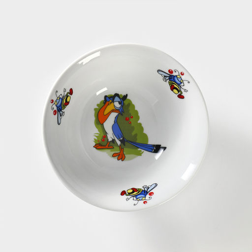 Салатник детский Добрушский завод «Лесовичок», 360 мл, d=14.5 см, фарфор, белая, рисунок МИКС