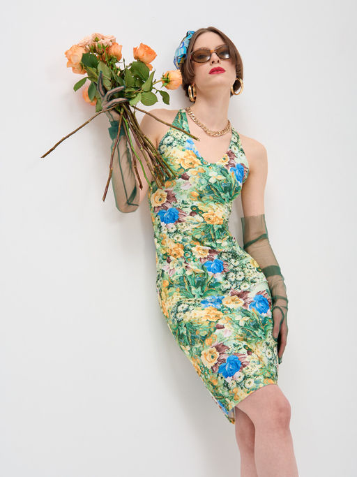 Платье с принтом масло OD-632-2