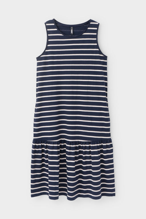 КР 5803/индиго,полоска к396, сарафан