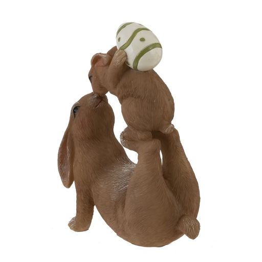 Фигурка декоративная "Зайцы", L9,5 W5,5 H13 см