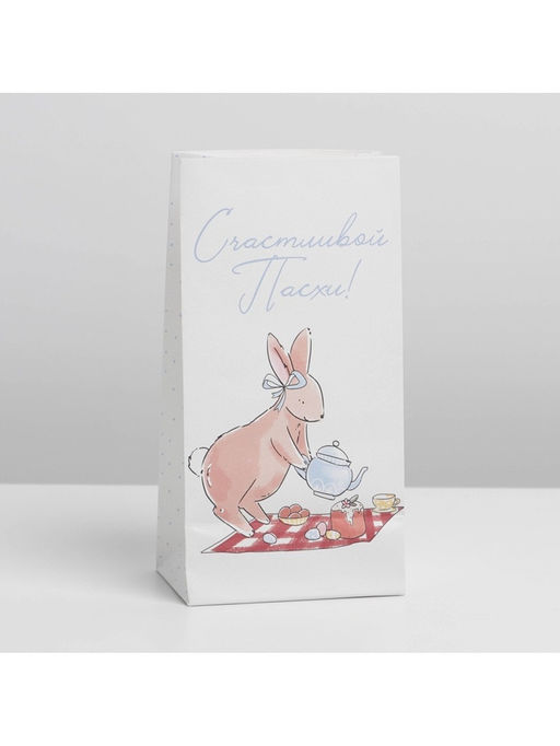 Цена за 5 шт. Пакет подарочный без ручек «Светлой Пасхи!», 10×19.5×7 см