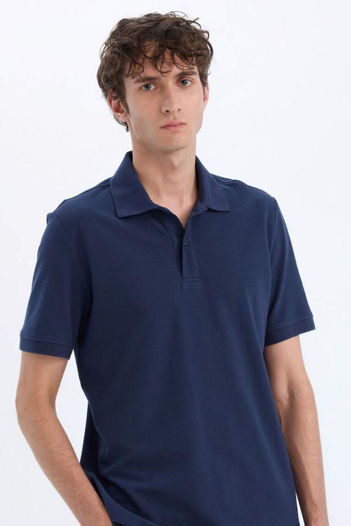 New Regular Fit K?sa Kollu Basic Duz Polo Tisort - Defacto фото 2