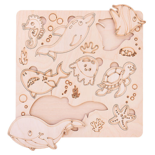 Пазл вкладыш Море нецветной - Задира фото 2