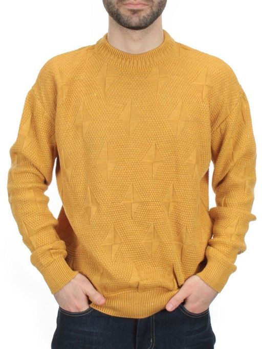 G636 YELLOW Джемпер мужской (100% шерсть) - Fashion фото 2