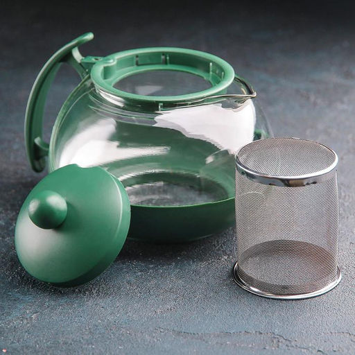 Чайник стеклянный заварочный Фантазия, 750 мл, с металлическим ситом, цвет МИКС - Simaland фото 2