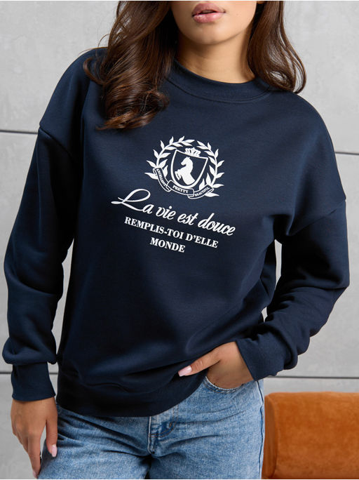 Свитшот Герб Синий Женский - София фото 5