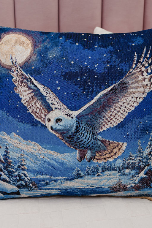 Наволочка декоративная 50х50 Сова в ночи