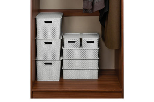 Корзинка с крышкой 7,5 л 35*24,5*10,5 см Береста светло-серая (модель 5221/08) - Elan gallery фото 7