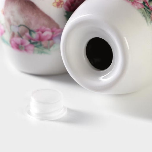 Набор для специй Доляна Зайка, солонка, перечница, 130 мл, доломит, белый  фото 5