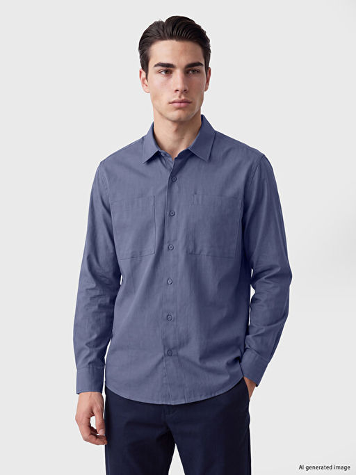 Regular Fit Gabardin Erkek G?mlek