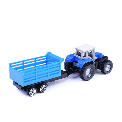 Модель металл Трактор с прицепом 16 см, коробке