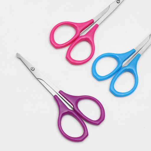 Цена за 5 шт. Ножницы, безопасные, прямые, 9 см, МИКС