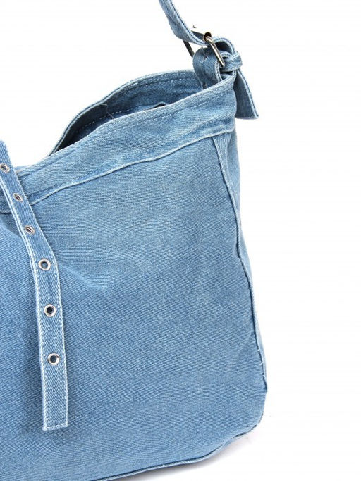 Сумка женская текстиль JN-76-8182, 1отд, плечевой ремень, голубой jeans SALE 261811 - Bobo фото 4
