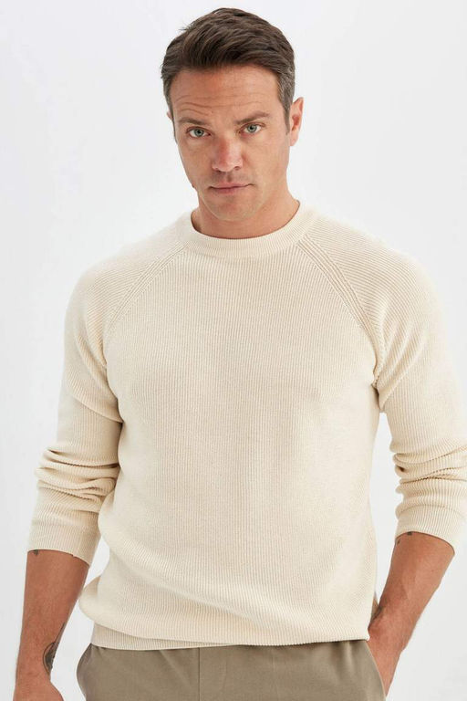 Standart Fit Normal Kesim Bisiklet Yaka Basic Duz Triko Kazak - Defacto фото 2