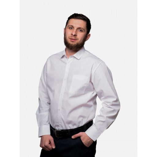 Рубашка школьная БЕЛАЯ, прямой крой, длинный рукав, тм - Царевич фото 43