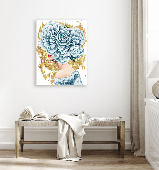 ФРЕЯ PNB/PLPT-282 Набор для раскрашивания по номерам ( с поталью ) 50 х 40 см Нежный образ