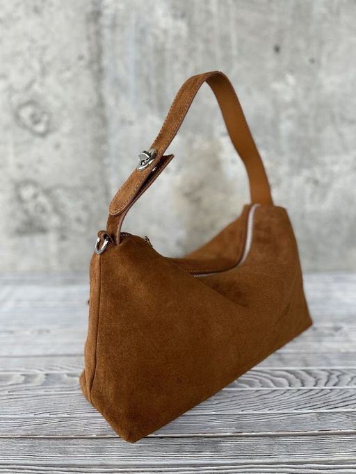 Женская замшевая сумка 8088-8 Рыжий - Sergio valentini фото 4