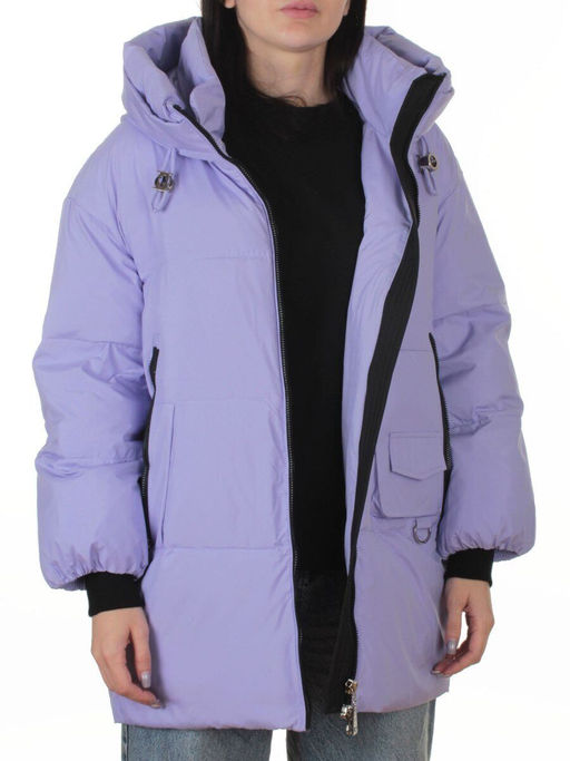 8362 LILAC Куртка зимняя женская оверсайз (200 гр. холлофайбер)