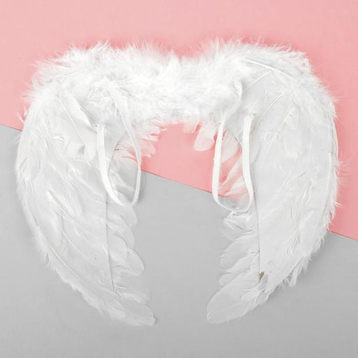 Крылья ангела, на резинке, белые - Страна карнавалия фото 2