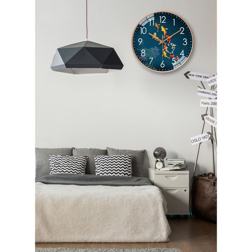 Часы настенные интерьерные «Рыбки», плавный ход, d=30 см, от батарейки 1хАА