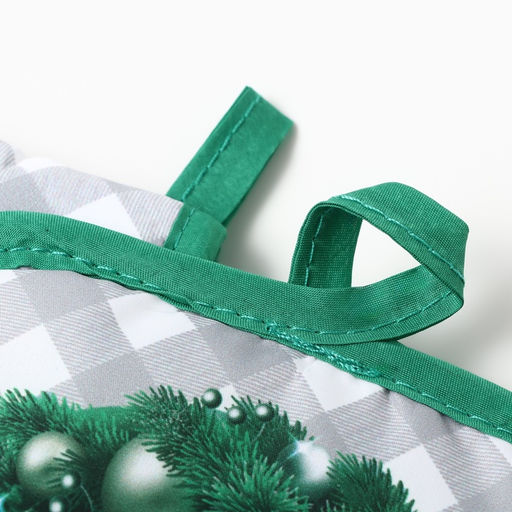 Кухонный набор новогодний Доляна Christmas, прихватка 17?17 см, варежка-прихватка 26?16 см, 100% п/э