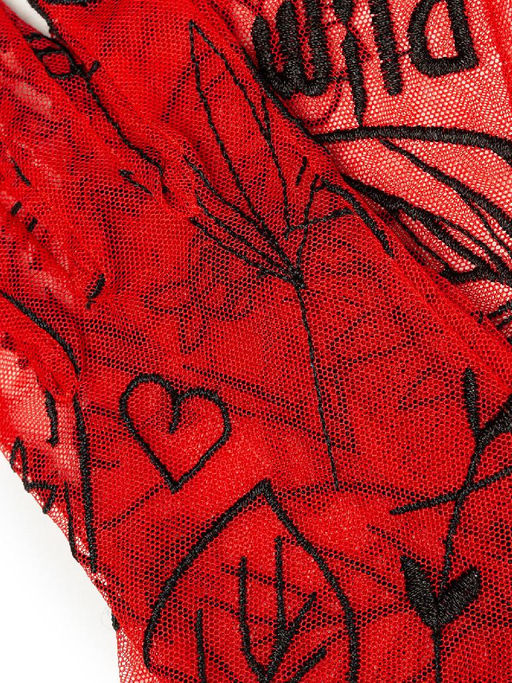 Перчатки женские б/п IS1011 red/black - Eleganzza фото 3