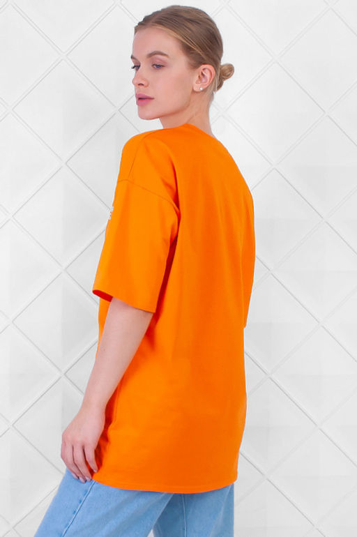 Арт. 3172/3 Футболка женская 44-52 (5 шт) Цвет:оранжевый - Калинка фото 6