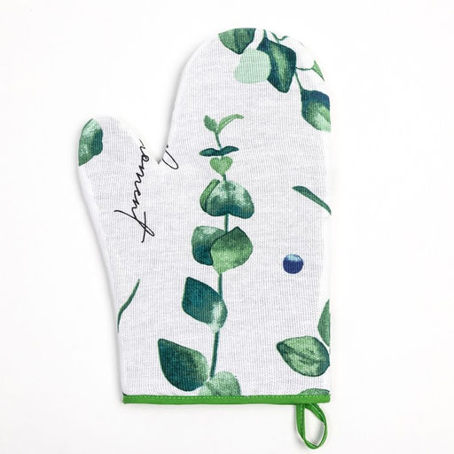 Варежка-прихватка "Доляна" Eucalyptus 20х27 см,100% хлопок, рогожка 164 г/м²