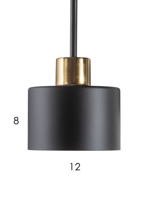 Светильник подвесной TR8121, 3хE27, 40 Вт, 37×26.5 см, чёрный