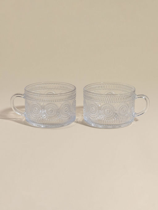 Набор кружек SLHome «Ларго», 400 мл, 2 шт., стекло, прозрачный