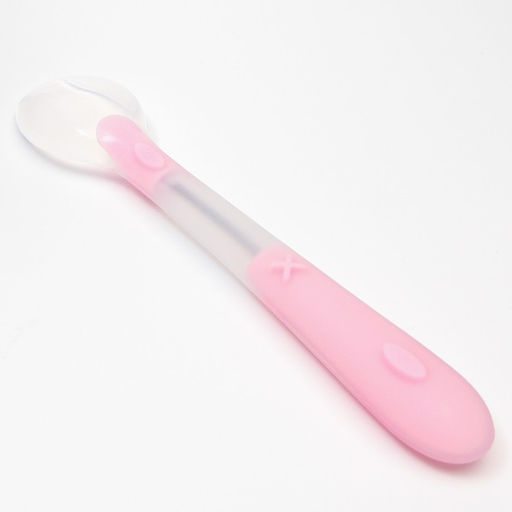 Ложка детская для кормления силиконовая, от 5 мес., цвет розовый - Крошка я фото 5