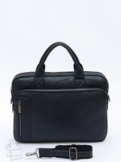 Портфель мужской кожаный 0991Z black Zinimsk