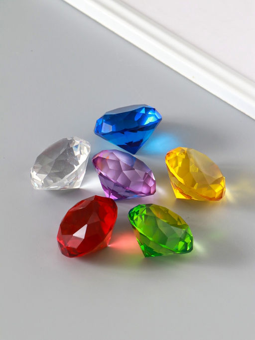 Сувенир стекло "Бриллианты" набор 6 шт d=4 см в коробке 11х8х4 см