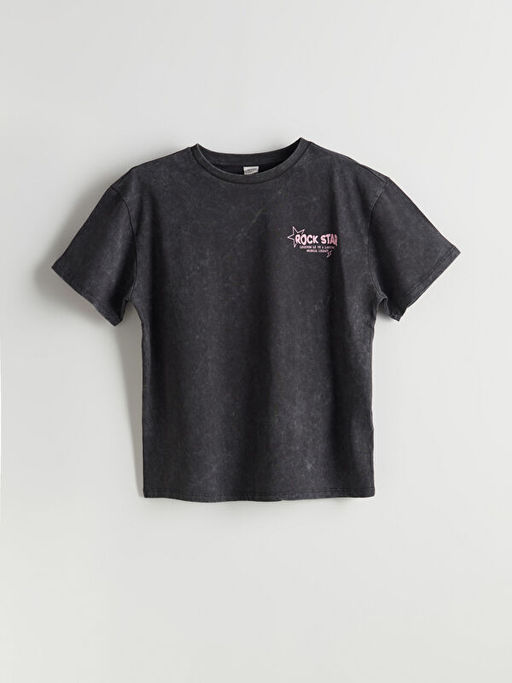 Bisiklet Yaka K?z ?ocuk Ti??rt