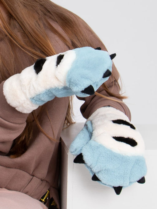 Варежки детские меховые Kim Lin  фото 3