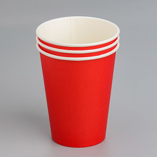 Цена за 50 шт. Стакан бумажный Красный 350 мл, диаметр 90 мм - Simaland фото 3
