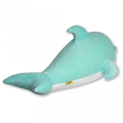 Антистрессовая игрушка "Дельфин" 55х23х27см, велюр, наполнитель - гранулы вспененного полистирола, мятный (Россия)