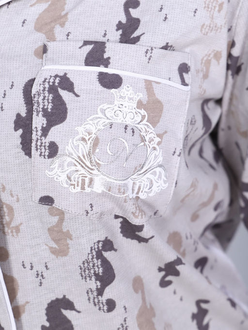 Женская пижама со штанами и рубашкой ТК-252.сер