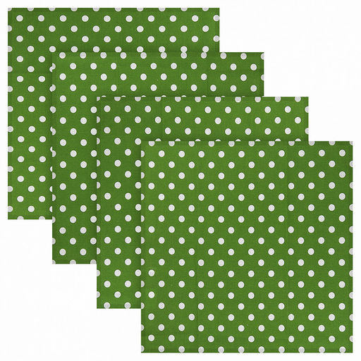 Набор салфеток сервировочных 45х45см "Горох зеленый" набор 4шт, хлопок "Оптима" 171г/м2, "Домашняя мода" (Россия)