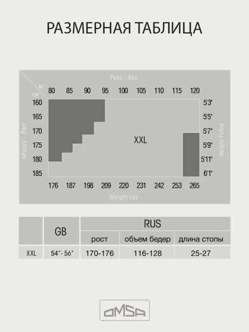 Колготки Omsa ATTIVA 20 XXL PLUS SIZE (50/5) - caramello  фото 7