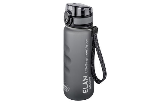 Бутылка для воды 500 мл 6,5*6,5*23 см "Style Matte" с углублениями д/пальцев, серая