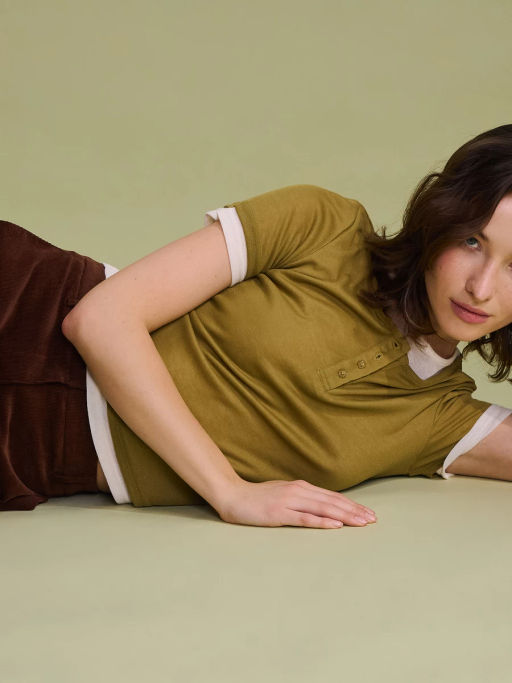 Приталенная футболка с двумя слоями / Zarina  фото 4