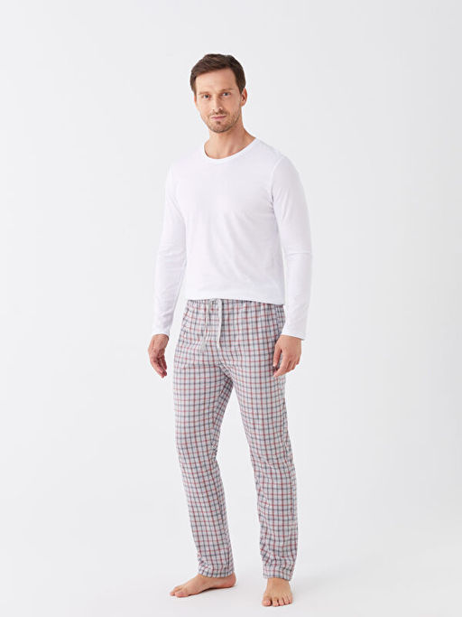 Standart Kal?p Ekose Erkek Pijama Alt