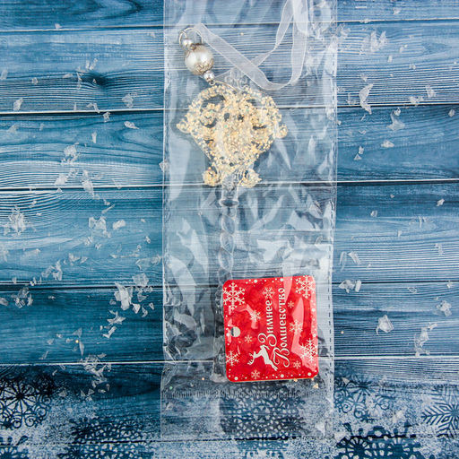 Цена за 2 шт. Ёлочная игрушка Зимнее волшебство. Ключик с блеском, 515 см, прозрачный, МИКС фото 4