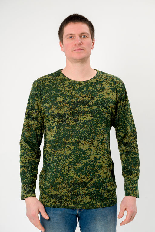 Лонгслив мужской из рибаны Пиксель - Амадэль фото 4