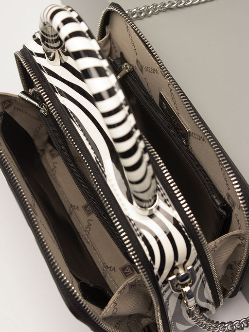 LACCOMA сумка НИM356-зебра натуральная кожа хлопок