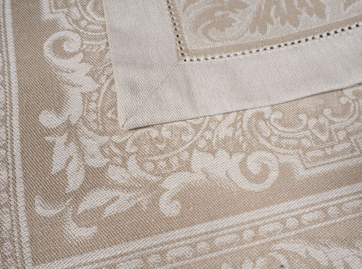 01с58 ЯК Скатерть 170*350 "Акантус" цв.бежевый