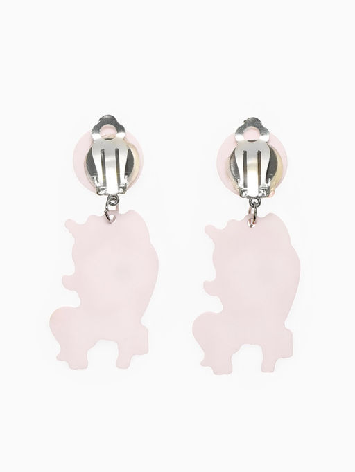 Серьги клипсы детские Выбражулька «Сказка», единорожка с цветочком, розовые